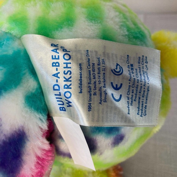 Build A Bear Workshop Plush Rainbow Heart Kitty Cat Stuffed Animal 16" w Clothes - Picture 5 of 8